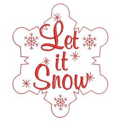 Redwork Let It Snow 2 03(Md) machine embroidery designs