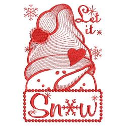 Redwork Let It Snow 2 04(Lg) machine embroidery designs