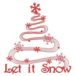 Redwork Let It Snow 2 05(Md) machine embroidery designs
