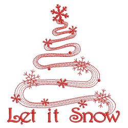 Redwork Let It Snow 2 05(Sm) machine embroidery designs