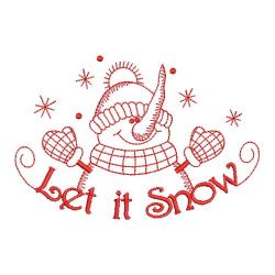 Redwork Let It Snow 2 06(Md) machine embroidery designs