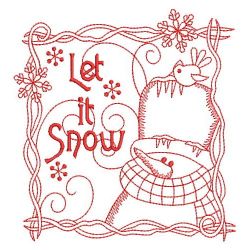 Redwork Let It Snow 2 08(Sm)