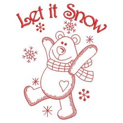 Redwork Let It Snow 2 10(Md) machine embroidery designs