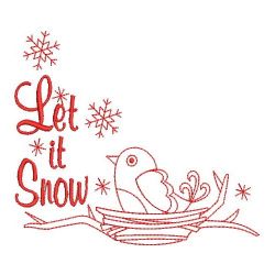 Redwork Let It Snow 2 12(Lg) machine embroidery designs