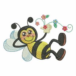 Lovely Bee 08 machine embroidery designs