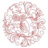 Redwork Heirloom Owls 07(Sm)