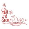 Redwork Let It Snow 2 12(Sm)