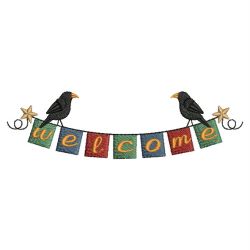 Folk Art Welcome 04 machine embroidery designs
