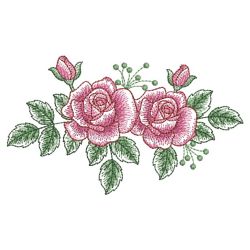 Sketched Roses(Sm) machine embroidery designs