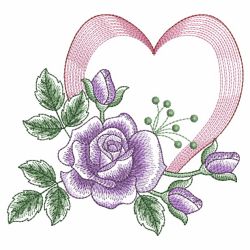 Sketched Roses 08(Md) machine embroidery designs