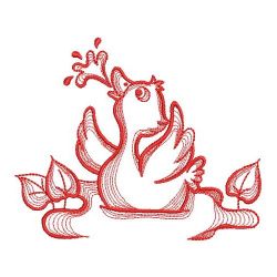 Redwork Duckling(Md) machine embroidery designs