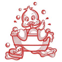 Redwork Duckling 02(Lg) machine embroidery designs