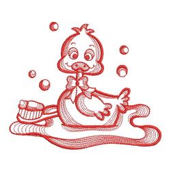 Redwork Duckling 03(Lg) machine embroidery designs