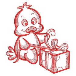 Redwork Duckling 05(Md) machine embroidery designs