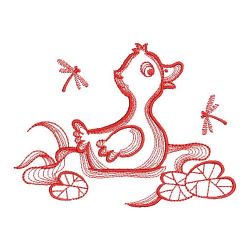 Redwork Duckling 06(Lg)