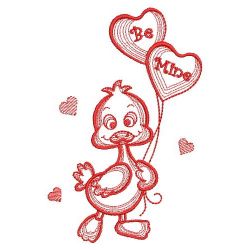 Redwork Duckling 08(Lg) machine embroidery designs