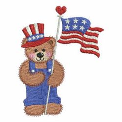 Patriotic Teddy Bear 01 machine embroidery designs