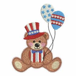 Patriotic Teddy Bear 03 machine embroidery designs