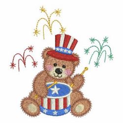 Patriotic Teddy Bear 04 machine embroidery designs