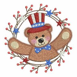 Patriotic Teddy Bear 05 machine embroidery designs