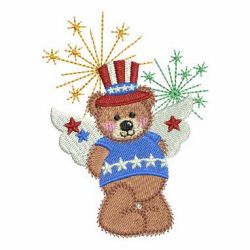 Patriotic Teddy Bear 06 machine embroidery designs