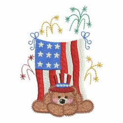 Patriotic Teddy Bear 09 machine embroidery designs