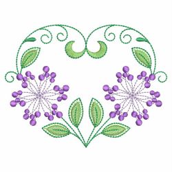 Heirloom Purple Flowers 02 machine embroidery designs