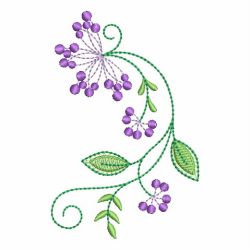 Heirloom Purple Flowers 07 machine embroidery designs