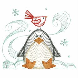 Rippled Little Penguin 06 machine embroidery designs