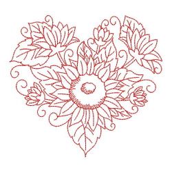 Redwork Sunflowers 12(Lg)