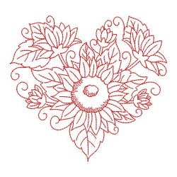 Redwork Sunflowers 12(Lg) machine embroidery designs