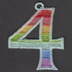 FSL Rainbow Numbers 04 machine embroidery designs