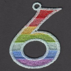 FSL Rainbow Numbers 06 machine embroidery designs