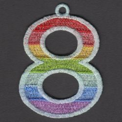 FSL Rainbow Numbers 08 machine embroidery designs