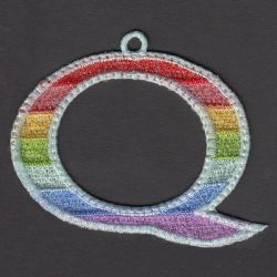 FSL Rainbow Alphabets 17 machine embroidery designs