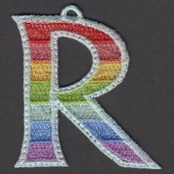 FSL Rainbow Alphabets 18 machine embroidery designs