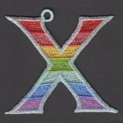 FSL Rainbow Alphabets 23 machine embroidery designs
