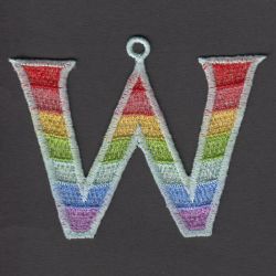FSL Rainbow Alphabets 26 machine embroidery designs