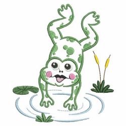 Vintage Cute Frogs 03(Md) machine embroidery designs