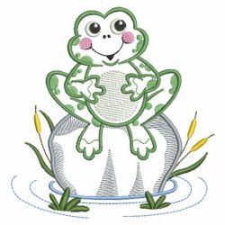 Vintage Cute Frogs 07(Lg) machine embroidery designs