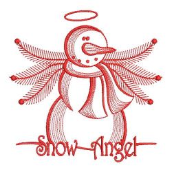Redwork Country Snowman 02(Md) machine embroidery designs