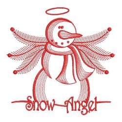 Redwork Country Snowman 02(Sm)