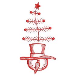 Redwork Country Snowman 03(Sm)