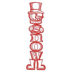 Redwork Country Snowman 05(Md) machine embroidery designs