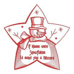 Redwork Country Snowman 10(Sm)