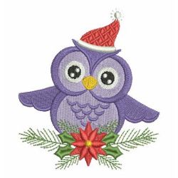 Christmas Owls 08 machine embroidery designs