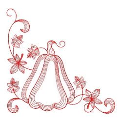 Redwork Autumn Pumpkins 06(Sm) machine embroidery designs