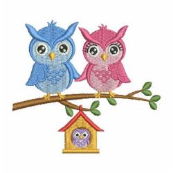 Owl Family 03 machine embroidery designs