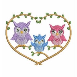 Owl Family 04 machine embroidery designs