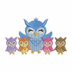 Owl Family 07 machine embroidery designs